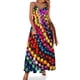 thumbnail image 1 of MARDI GRAS BEADS; Vestido sin mangas con estampado artístico, vestido de fiesta de lujo para mujer, ropa femenina, 1 of 7