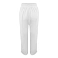 thumbnail image 5 of SAHFX Cropped Linen Pants for Women Tapered Pants High Waisted Drawstring Pant Split Hem Pants Elastic Waist Trousers with Pockets Lounge Pants Boho Travel Pant Office Dress Work Slacks Palazzo Pants, 5 of 6