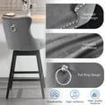 thumbnail image 2 of Tewloss 30" Swivel Bar Stools Set of 4 With Back Velvet Bar Height Chairs for Home Kitchen, Gray, 2 of 8