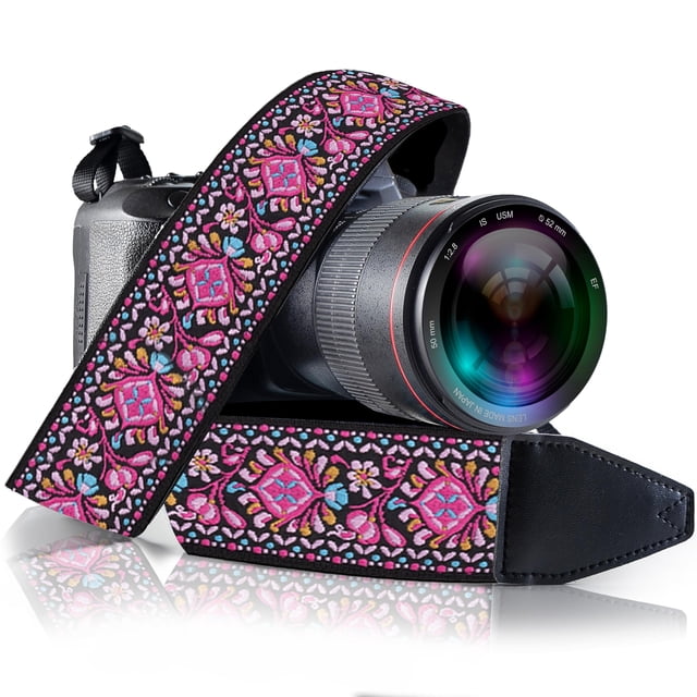 Correa de cámara Art Tribute Pink Woven Universal para DSLR/SLR