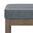 thumbnail image 7 of Milltown 27 inch Wide Solid Wood Contemporary Footstool Small Ottoman Bench in Stone Grey, 7 of 7