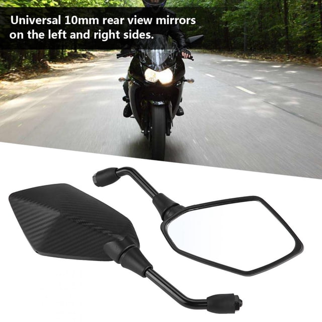 Espejo negro para motocicleta 1 par universal 10mm izquierdo y derecho ANGGREK Otros