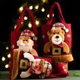 thumbnail image 3 of Bolsa de regalo de tela navideña para Nochebuena, bolsa de mano para dulces, bolsa de Papá Noel, decoración para fiesta en casa, bolsa de regalo creativa para vacaciones para niños, 3 of 4
