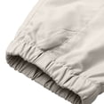 thumbnail image 4 of Wide Leg Pants Men's Solid Color Tight Waist Drawstring Casual Sports Multi Pocket Workwear Pants White L, 4 of 9