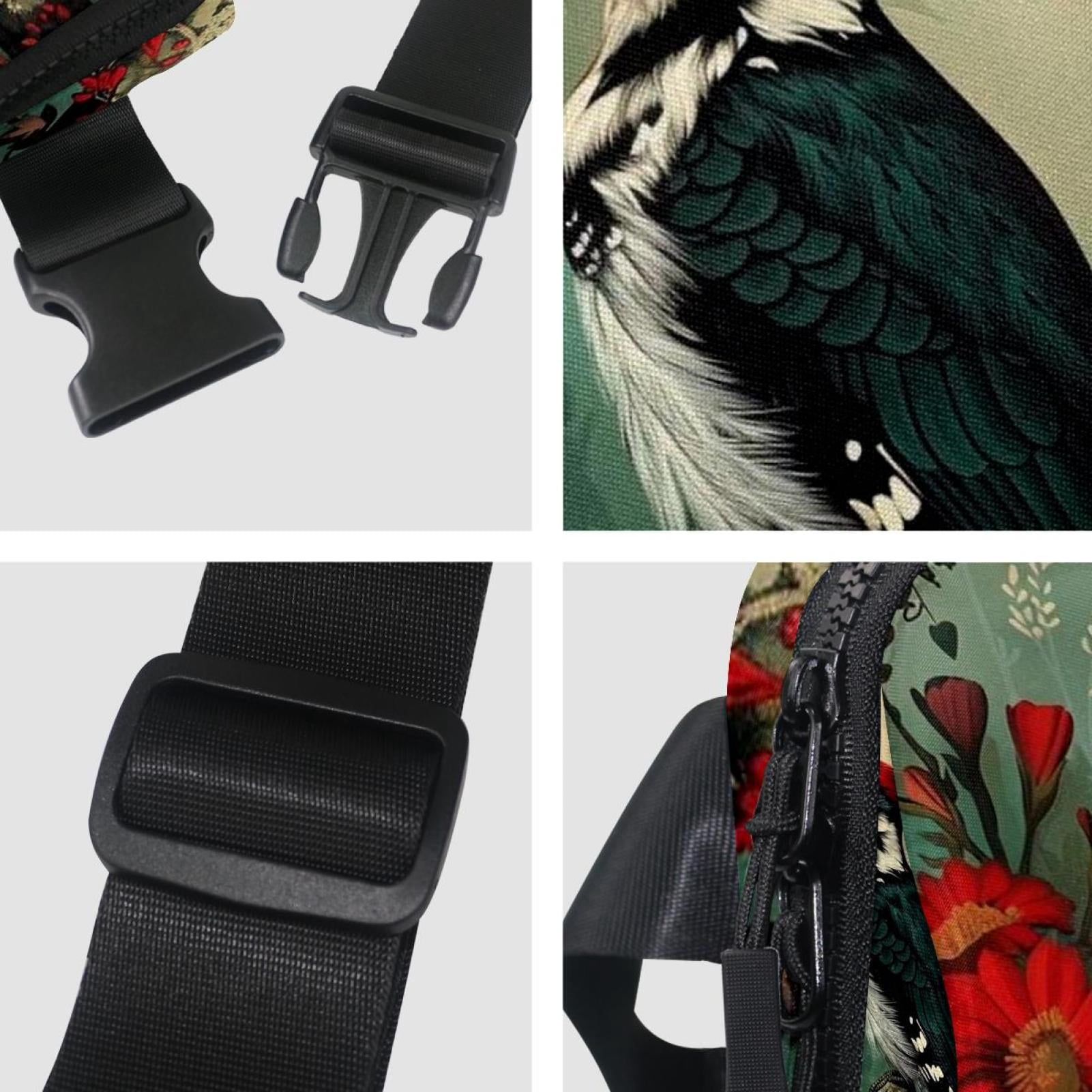 Birds Lightweight Adjustable Sling Bag Waist Pack with Extension Strap Unisex - Ideal for Travel and Outdoor Activities