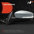 thumbnail image 3 of A-Premium Driver Side Power Door Mirror - Compatible with Volkswagen Passat 2012 2013 2014 2015 - Heated Manual Folding Gray Outside Rear View Mirror w/Turn Signal - Replace# 561857507R9B9-PFM, 3 of 9