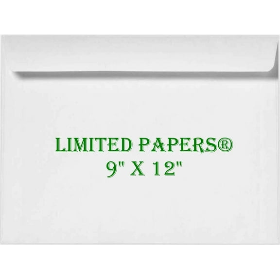9" x 12" Booklet 24# Envelopes White Wove (500)