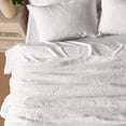 thumbnail image 4 of EVERGRACE Velvet Quilt Set Queen Size, Luxurious Soft Quilted Bedding Sets, Lightweight Velvet Comforter for All Season, Striped Channel Bedspread Coverlet with 2 Shams, Bright White, 4 of 8