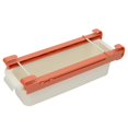 thumbnail image 1 of Estante de almacenamiento multifunción y práctico para guardar verduras, frutas, alimentos y huevos, color blanco y naranja, 1 of 5