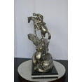 thumbnail image 5 of Nifao Man with two horses silver finish Bronze Statue – Home Decor Sculpture, 25"L x 13"W x 26"H, 5 of 12