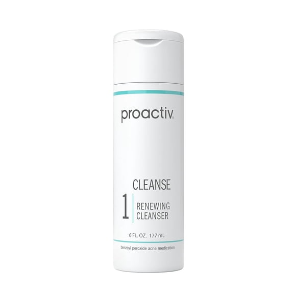 Proactiv Solution Renewing Cleanser, Daily Acne Cleanser with Benzoyl Peroxide and Exfoliating Beads, 90-Day Supply, 6 Fl Oz
