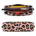 thumbnail image 2 of Cauagu Leopard Print Leather Pencil Pen Case - Stationery Bag Portable Stationery Bag Big Capacity Pencil Pouch Cosmetic Organizer Bag for Men & Women, 2 of 7