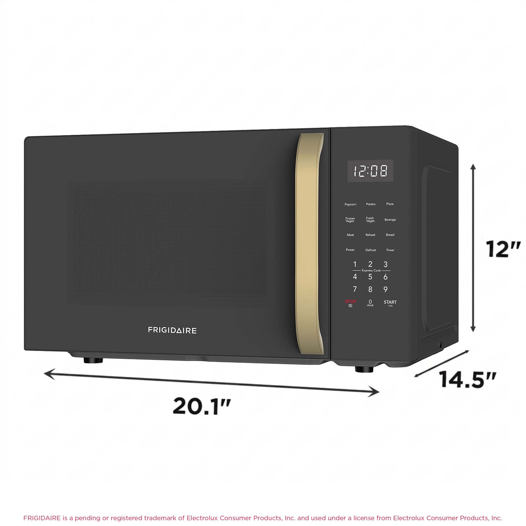 Frigidaire 1.1 Cu. Ft. Countertop Microwave Oven, 900 Watt Microwave with 8 Auto Cook Menus, 10 Power Levels