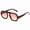 Burgundy-Dual Pink Mirror, variant on Retro Square Aviator Sunglasses, UV400 Protection, Unisex PC Frame