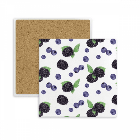 

Blueberry Fruit Watercolor Illustration Pattern Square Coaster Cup Mat Mug Subplate Holder Insulation Stone