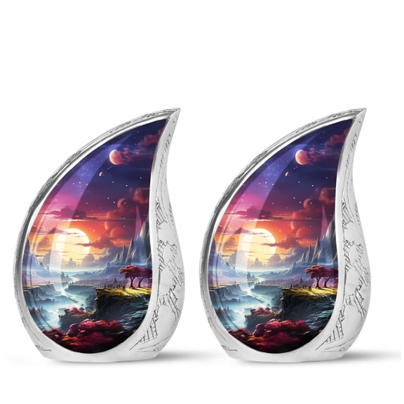 PARHUS Twilight Reverie Cremation Keepsakes Urns - Urn for Ashes for Women - Funeral Urns for Adults - Urns for Adult Ashes Men - Funeral Urns for Ashes - Decorative Urn - Small Urns, 3 Inch, 2Pcs