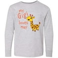 thumbnail image 3 of Inktastic My Gigi Loves me- cute giraffe Long Sleeve Youth T-Shirt, 3 of 5