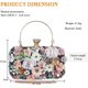 thumbnail image 3 of Bolsos de mano para mujer, elegantes bolsos de noche con flores y diamantes de imitación, bolsos de mano para boda, bolsos de hombro para novia, para fiestas, banquetes, bodas, color negro, 3 of 4