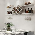 thumbnail image 4 of Wall Mounted Wine Rack, Bottle Glass Holder, Storage Shelves for Bar Kitchen (White), 4 of 5