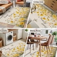 thumbnail image 5 of 3'x5' Area Rugs, Spring Yellow Floral Indoor Outdoor Area Rug for Living Room Bedroom, Farmhouse Country Flower Butterfly on Linen Bathroom Rugs Kitchen Floor Carpet Mats Home Decor Aesthetic, 5 of 8
