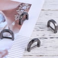 thumbnail image 4 of D Rings with Closing Screw Shackle Key Holder for Bag Use Black Zinc Alloy 10PCS, 4 of 6