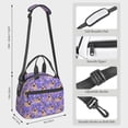 thumbnail image 2 of Naloa Pugs and Flowers Print Lunch Bag for Women & Men Insulated Lunch Box or Cooler Lunch Tote Bags for Work, Travel, Outdoor, 2 of 5