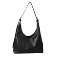 thumbnail image 1 of Bolso Hombro Retazos Cuero PU para Mujer Bolso Mano Cruzado (Negro), 1 of 8