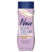 Nair Body Cream Hair Remover, Cocoa Butter and Vitamin E, Body Hair Removal Cream for Women, 7.9 oz