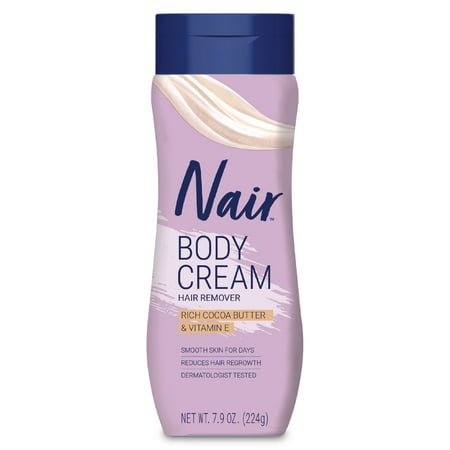 Big Savings On Hair Removal Cream! 8 Nair Body Cream Hair Remover, Cocoa Butter and Vitamin E, Body Hair Removal Cream for Women, 7.9 oz