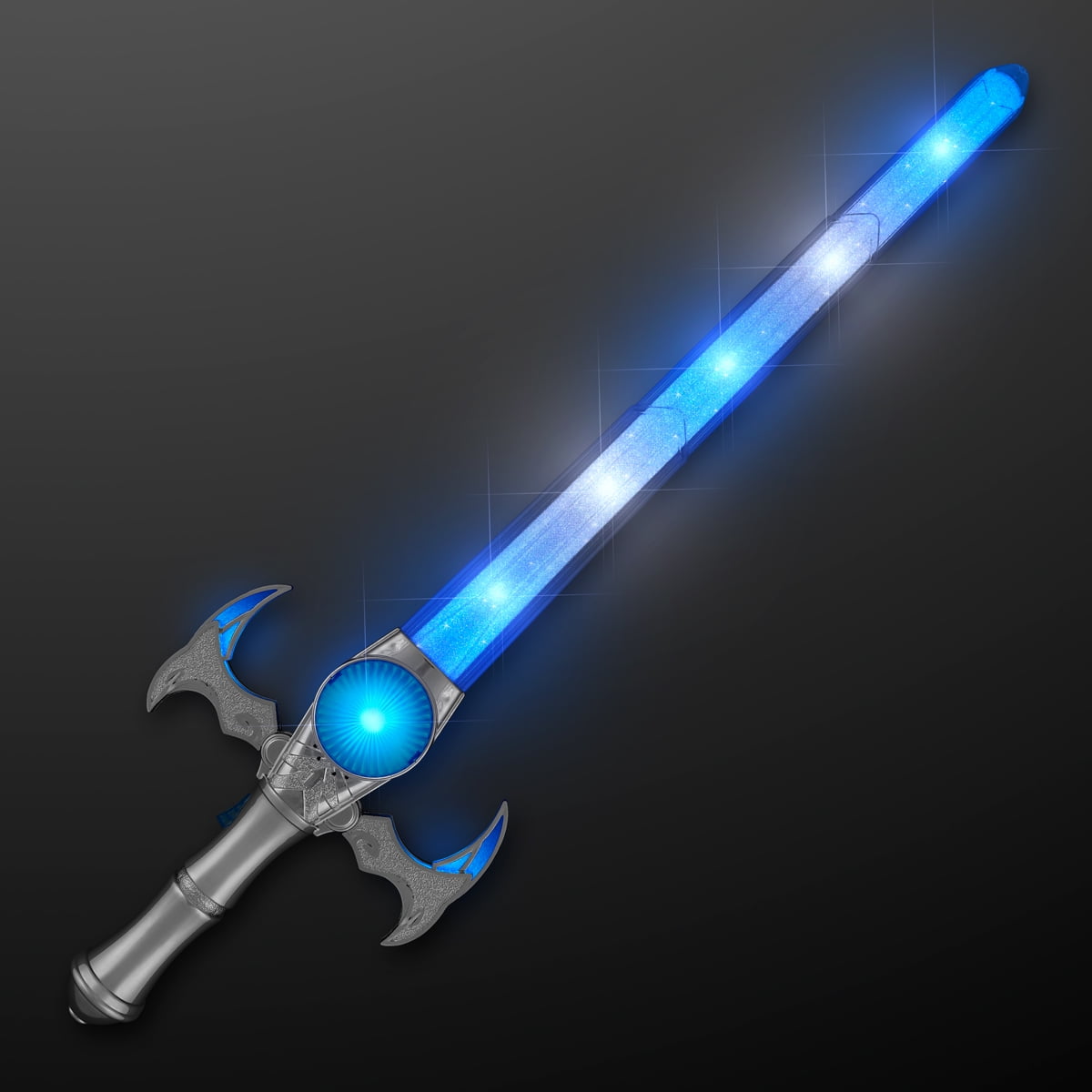2 BLUE LED LIGHT SABER SWORDS toys pretend play kids NEW SWORD LIGHTUP toy boys 