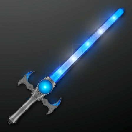 Light Up Medieval Toy Sword with ICY Blue & White LED Lights