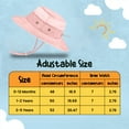 thumbnail image 3 of Protective Baby Bucket Sun Hat With UPF 50+ Protection Adjustable Infant Summer Beach Hats For Boy & Girl Breathable Toddler Swim Pool Play Sunhat With Wide Brim 2-5 Years Pink M, 56 CM, 3 of 5