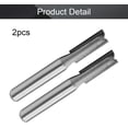 thumbnail image 4 of HUGFEGWE Straight Router Bits, 1/4-Inch Shank 1/4-Inch Cutting Dia Double Flute Carbide Router Bits, for Woodworking Milling Cutter DIY Tool, 2 Pcs CJB91-24070, 4 of 7