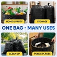 thumbnail image 3 of Plastic Prince 55 Gallon Trash Bags 3 Mil Fit Rubbermaid Brute Rollout Round and Square 32-44 gal Trash Cans 36" x 50" Large Durable Heavy Duty Garbage Trash Can Liners, Black Pack of 100, 3 of 7