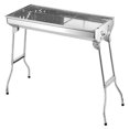 thumbnail image 4 of Square Barbecue Rack Made Of Stainless Steel Suitable For Outdoor Camping Activities 96x70cm Folding 1Pcs, 4 of 5
