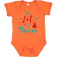 thumbnail image 3 of Inktastic Let It Snow, Snowflakes, Christmas - Red Blue Gray Boys or Girls Baby Bodysuit, 3 of 5