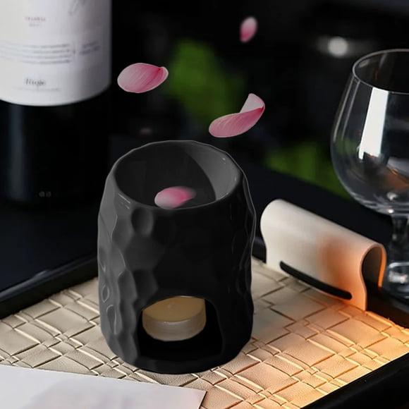 Lampe Bougie d'Aromathérapie en Céramique Pétrie à la Main / Diffuseur Vintage d'Huiles Essentielles pour la Maison et la Chambre / Chauffe-Gobelet en Céramique pour la Détente Intérieure