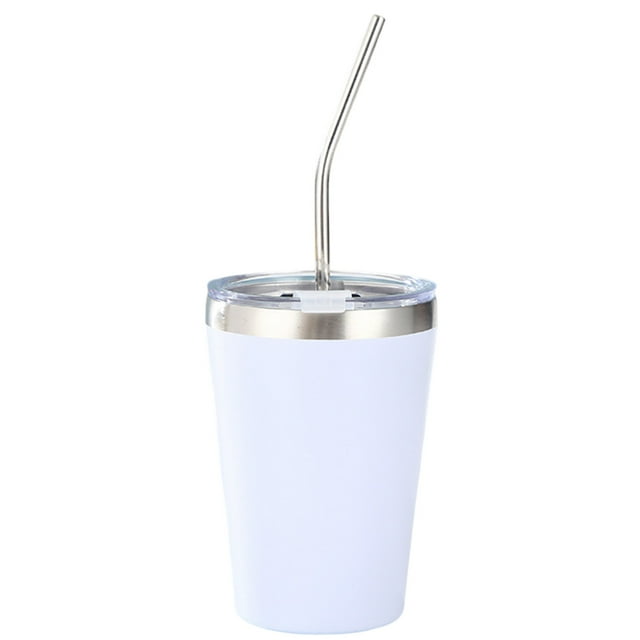 Stainless Steel Kids Cups with Spill Proof Lid, Straw & Silicone Sleeves, 12oz, BPA Free, Insulated, for Cold & Hot Drinks