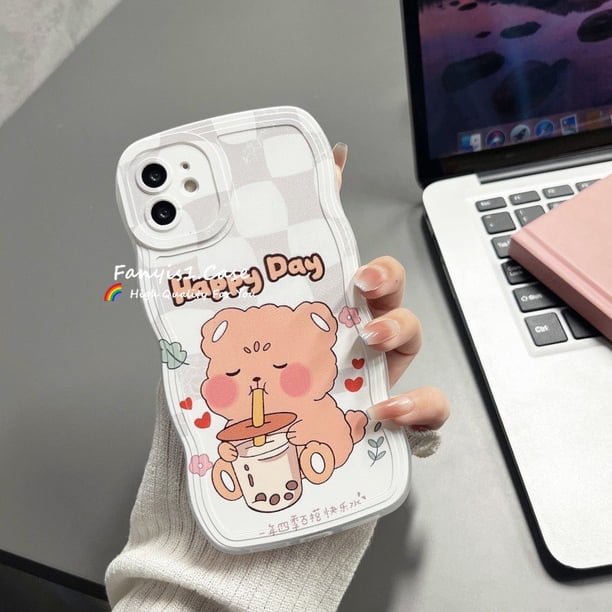 Carcasa OPPO A78 A17 A16 A77 A15 A57 A5S A3S A94 A95 A93 A76 A96 A55 A54 A53 A53 A9 A32 A33 A31 A5S Reno 5 6 7 Pro F9 Funda Blanda De Oso Lindo Anticaída Protección Contra La Caída Cubierta Trasera