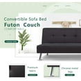VINEEGO Futon Sofa Bed Modern Design Convertible Folding Linen Lounge