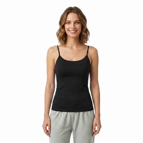 COUVER Women's Seamless Camisole Top Black 1-Pack One Size