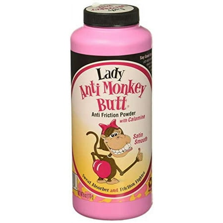Lady Anti Monkey Butt | Women's Body Powder with Calamine | Prevents Chafing and Absorbs Sweat | Talc Free | 6 Ounces | Pack of 1
