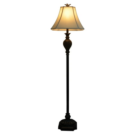 61" Décor Therapy Roland Floor Lamp with a Very Dark Brown Borden Finish