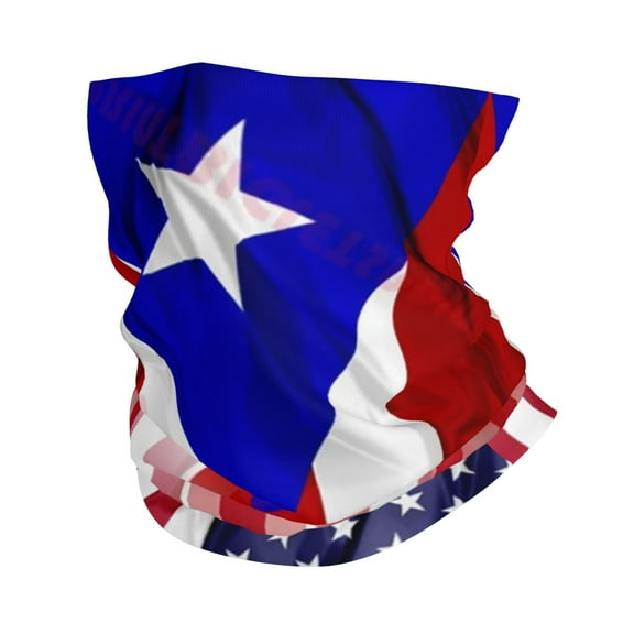 Neck Gaiter Face Mask Men Women Puerto Rico America Flag Seamless Bandana Face Cover Scarf Mask Balaclava Headband
