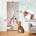 thumbnail image 4 of Ratones de juguete interactivos para gatos (2 piezas) - Ratones grises con sonido y plumas - Juguete para gatos con elástico, 4 of 6