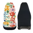 thumbnail image 2 of Uourmeti Colorful Flowers Car Seat Cover Wear Resistant Automobile Seat Protector Non Slip Anti Fade 1 Pieces Set Compatible with Truck SUVs, 2 of 6