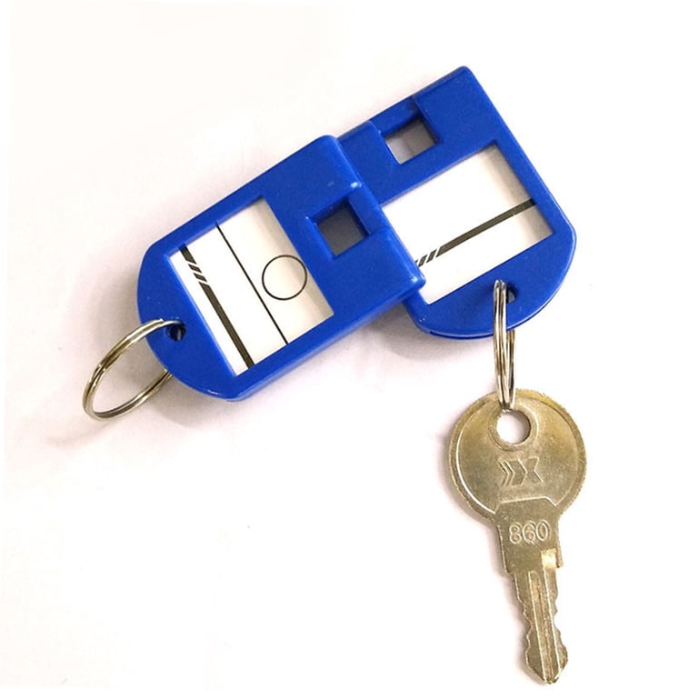 Phenofice Multi-color Plastic Key Tags with Split Ring and Window Label ...