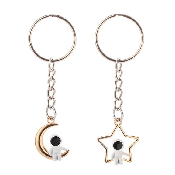 ZPAQI Astronaut Keychain Pendant Charm Space Themed Keyrings Phone Chain Charm For Valentine's Day gifts