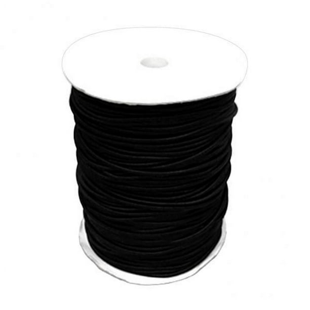 Lona Elástica Resistente de Goma Recubierta de Poliéster, Redonda, Negra, 3x5mm/8mm, Cuerda de Seguridad, Cordón de Choque, 1/3/5/10 Metros 3 piezas