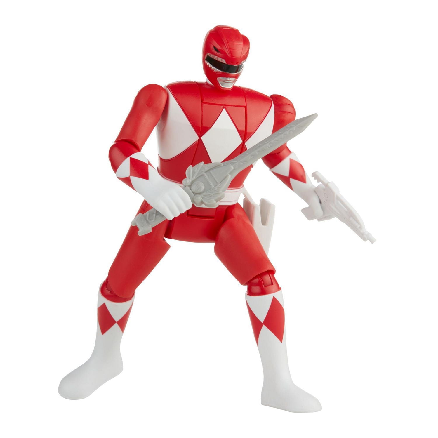 Power Rangers Retro-Morphin Red Ranger Jason Fliphead Action Figure Inspired by Classic Mighty Morphin Toy for Kids Ages 4 and Up